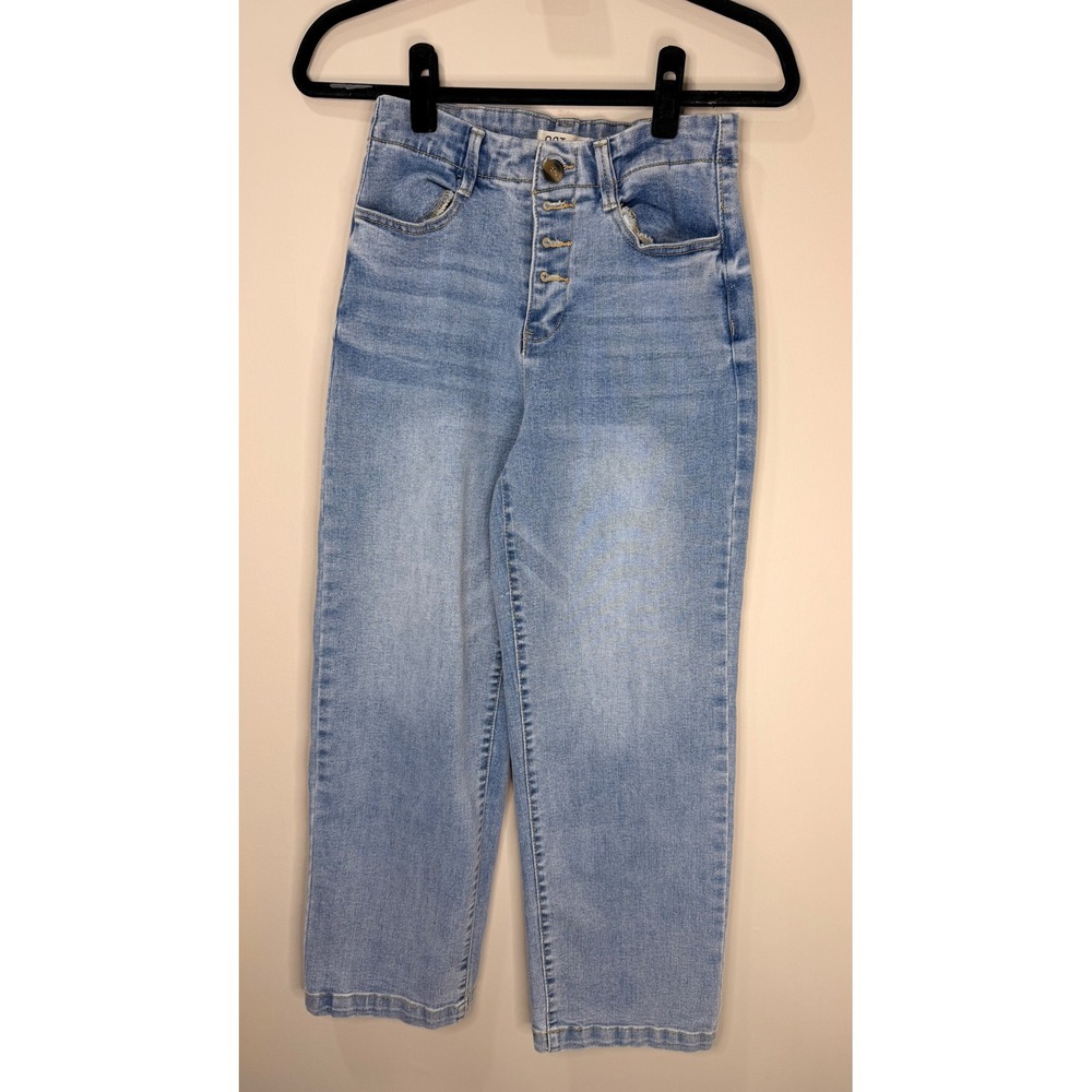 #158 OAT NEW YORK Wide Leg Jeans Sz. 2‎ waist: 26" rise: 11" I: 26.5" High Rise